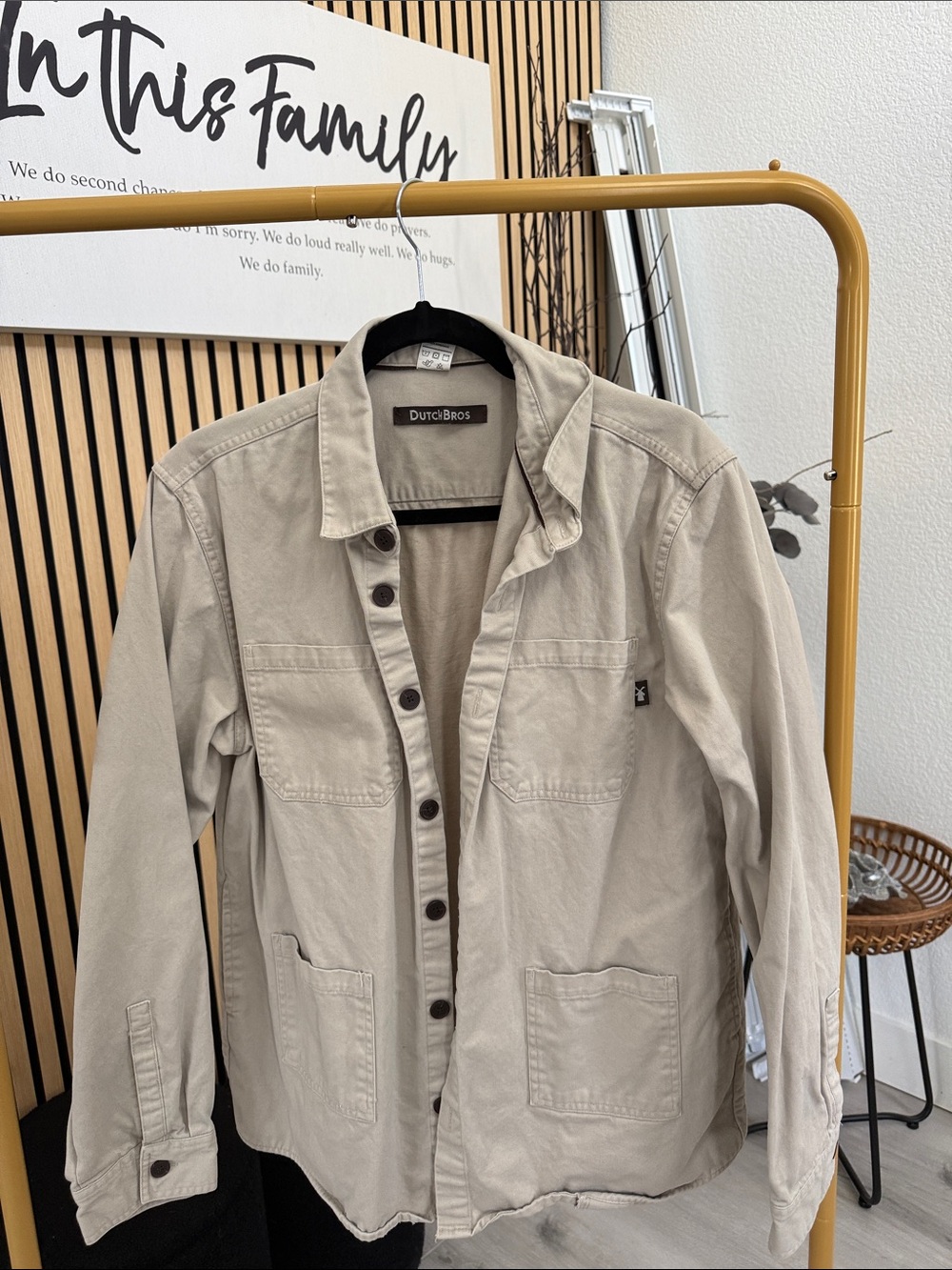Dutch Bros Light Beige Shirt Jacket